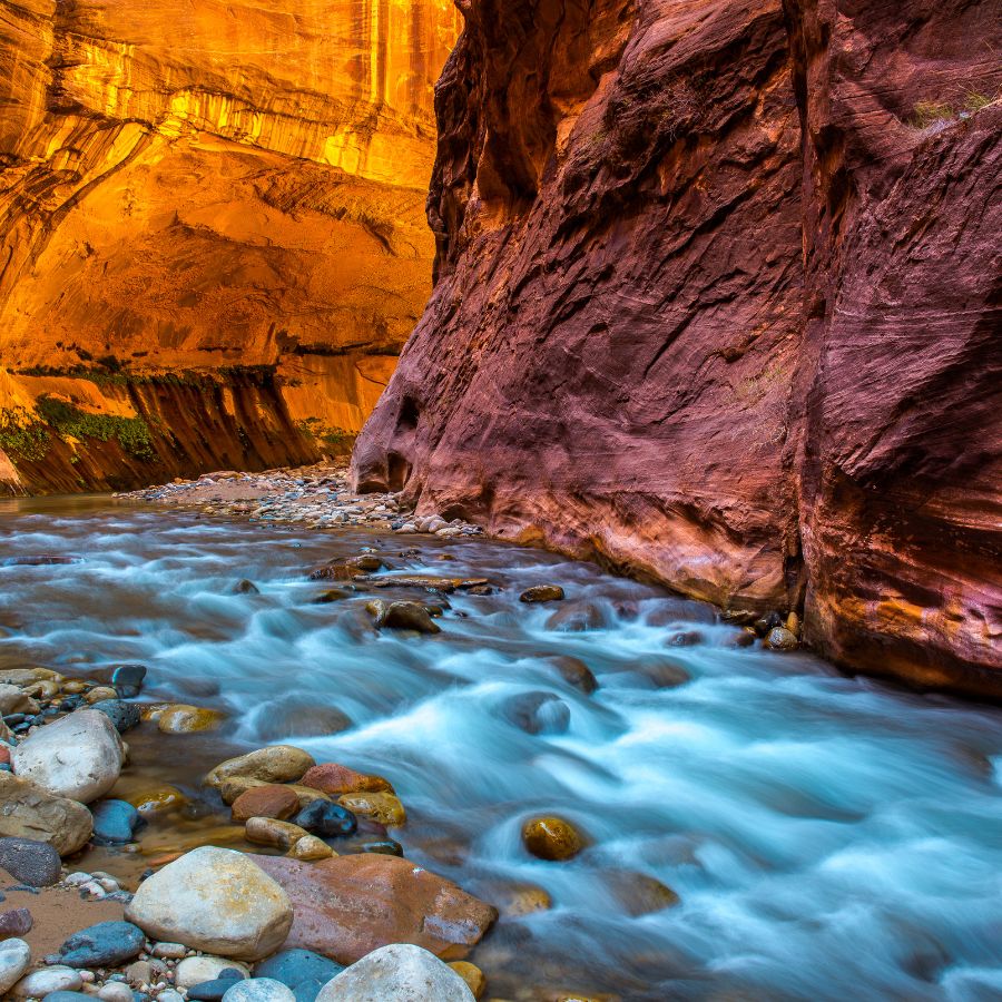 Zion National Park canyon river